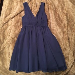 Blue chiffon-like dress