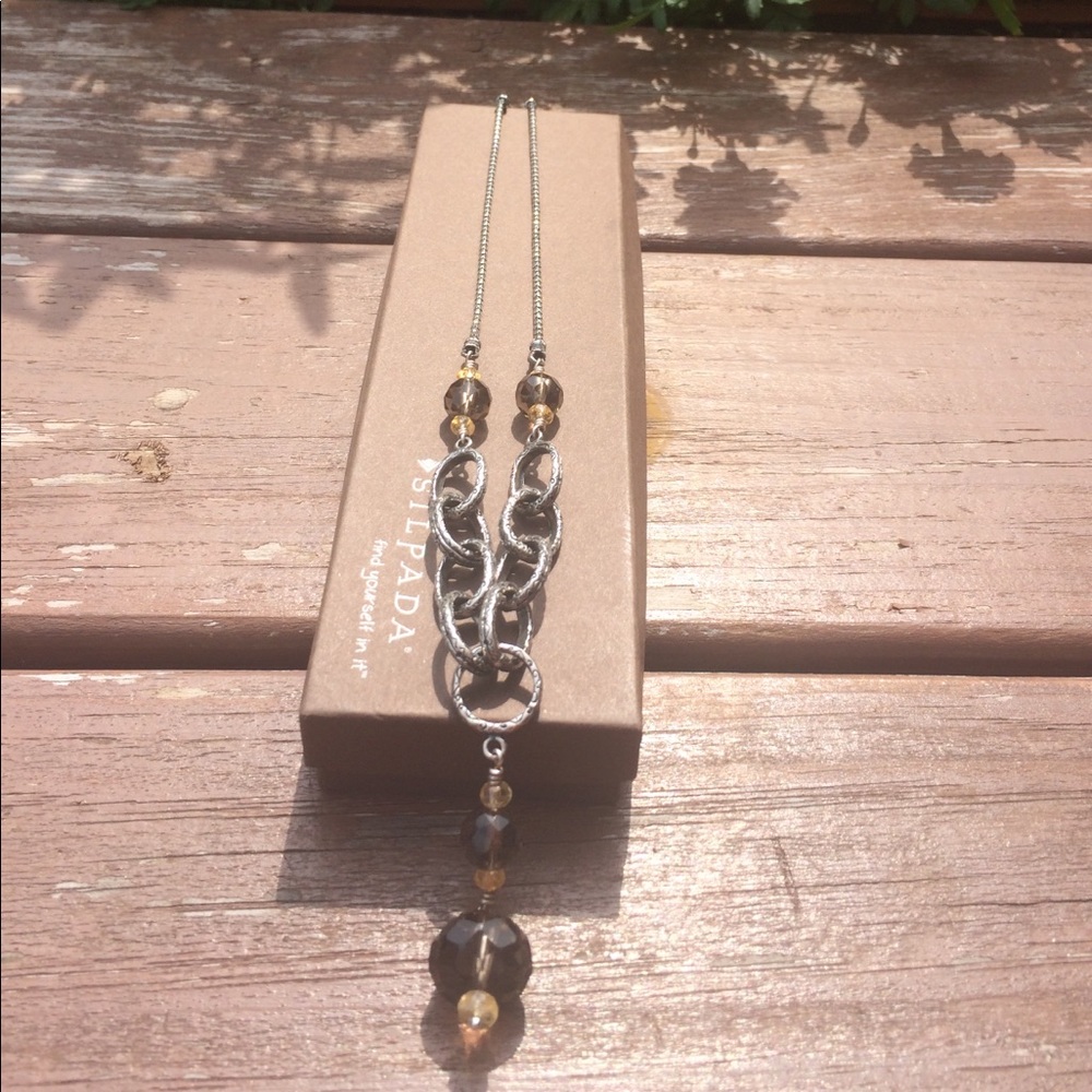 Silpada sterling silver and smokey quartz necklace