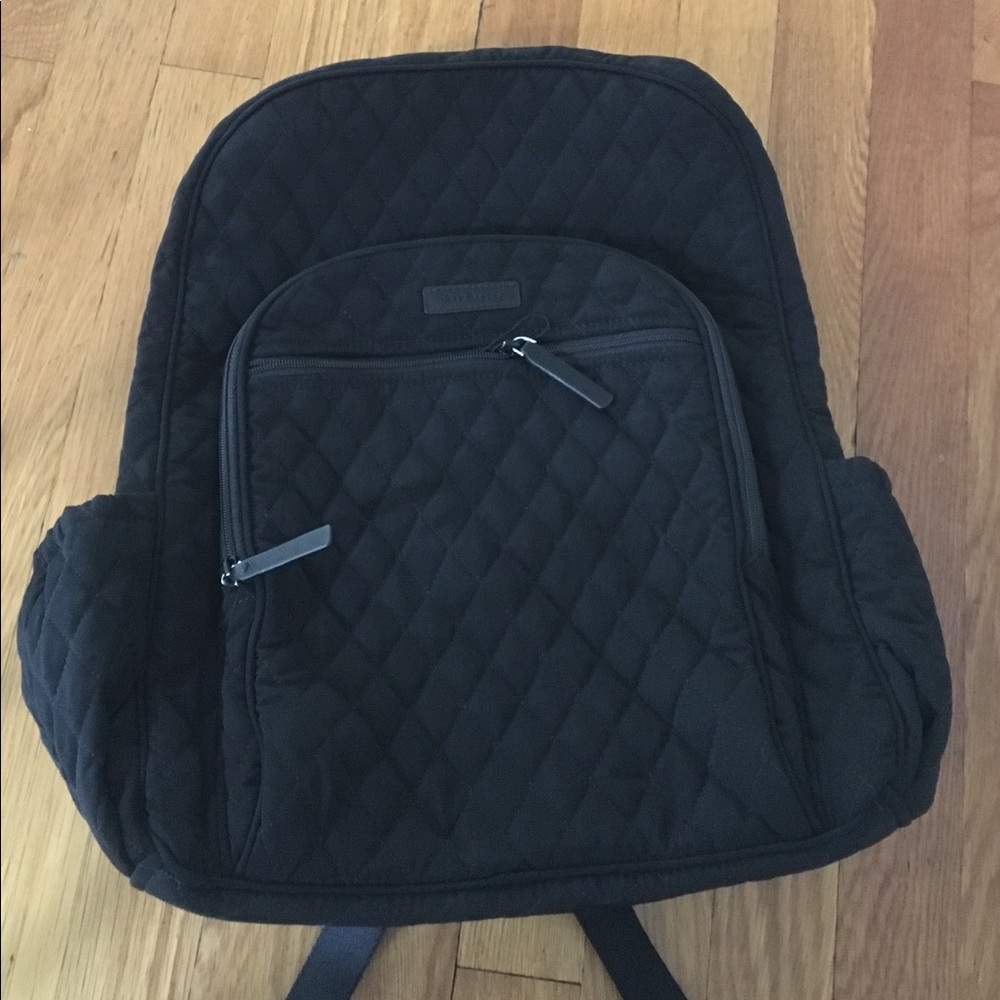 Vera Bradley Campus Backpack Black Quilted NEW