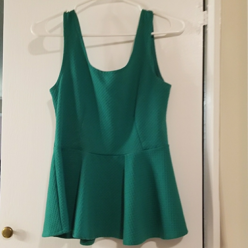 Forever 21 green peplum top