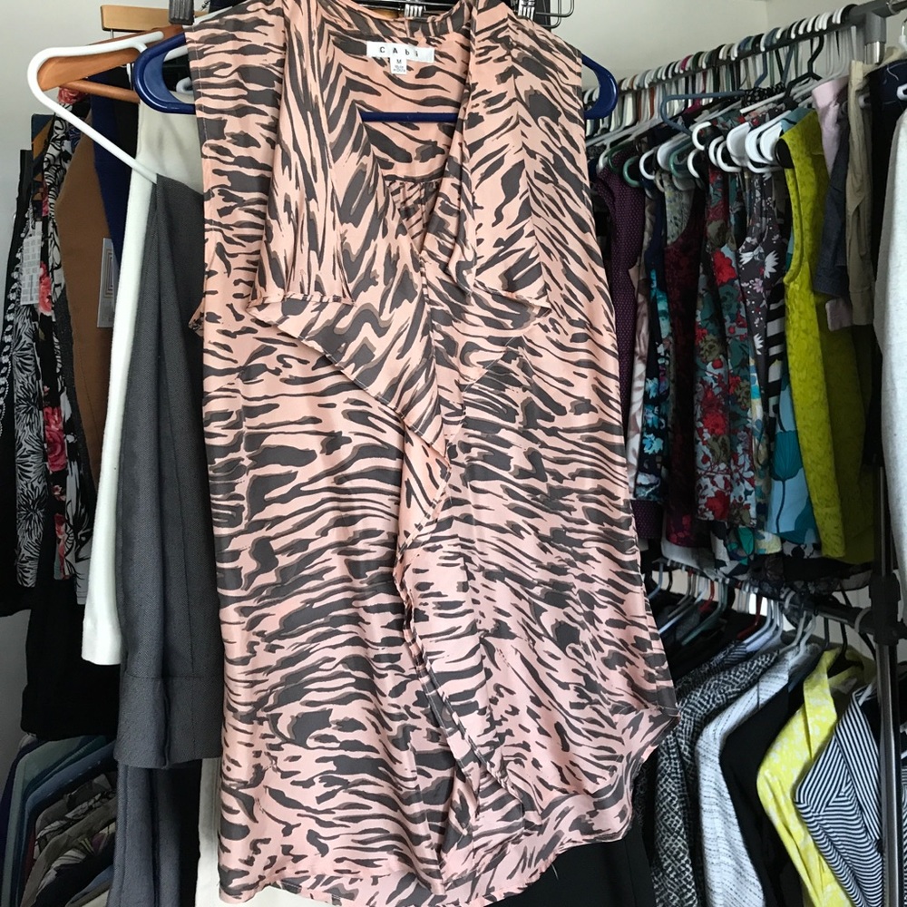 Cabi Blouse size M pink and brown