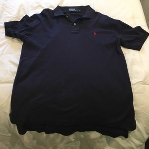 Men's navy polo