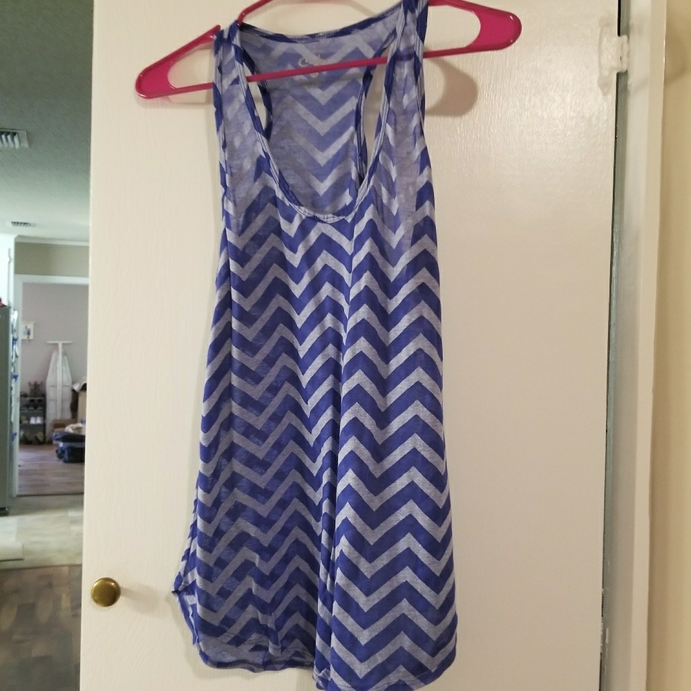 Blue chevron tank