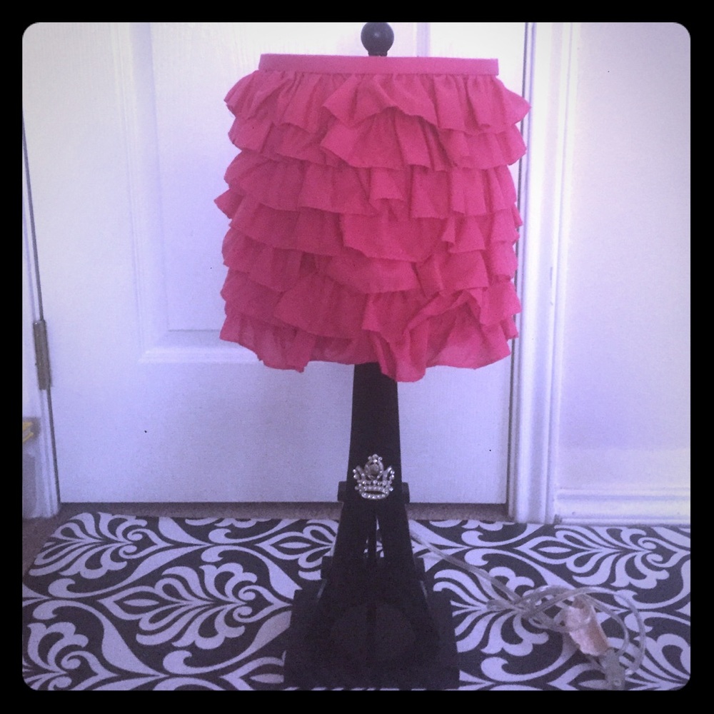 🎀 Girly Hot Pink Paris Lamp 🎀