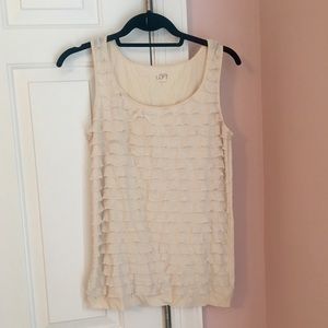 LOFT Ruffle Tank