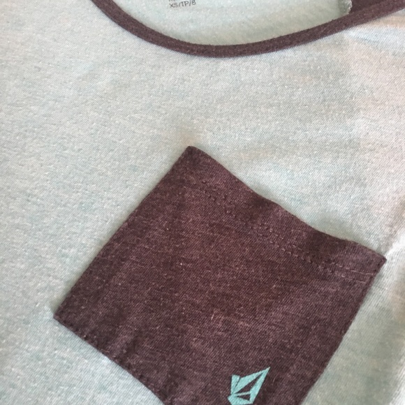 Volcom Color Block Pink/Blue/Grey Long Sleeve XS - Picture 2 of 2