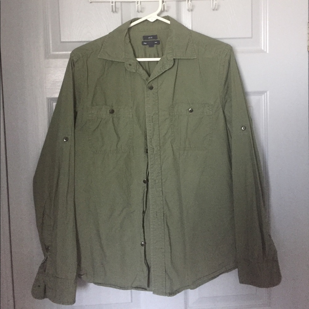 Slim fit Gap green shirt