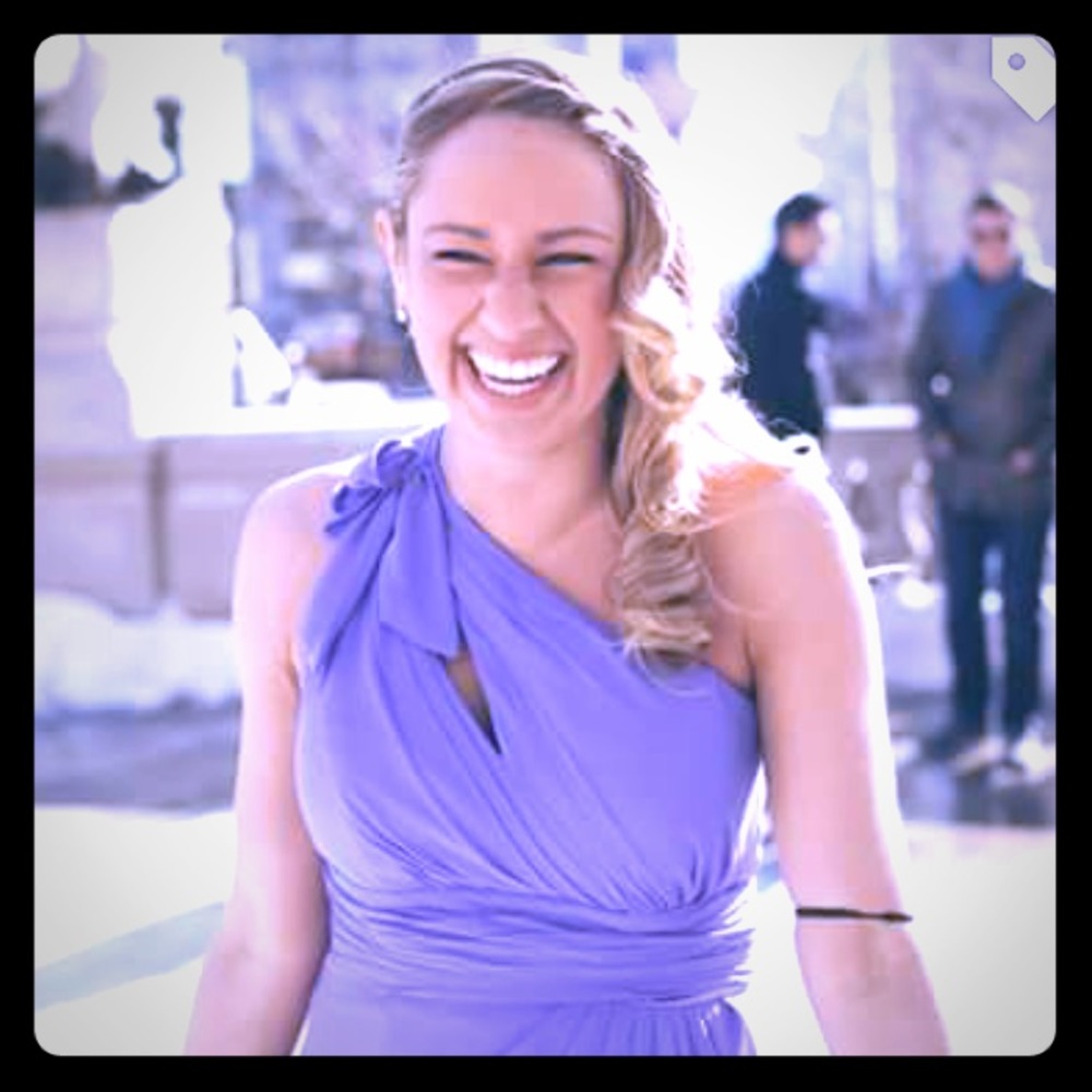 Liz Fields Purple Bridesmaids Dress. Style 363.