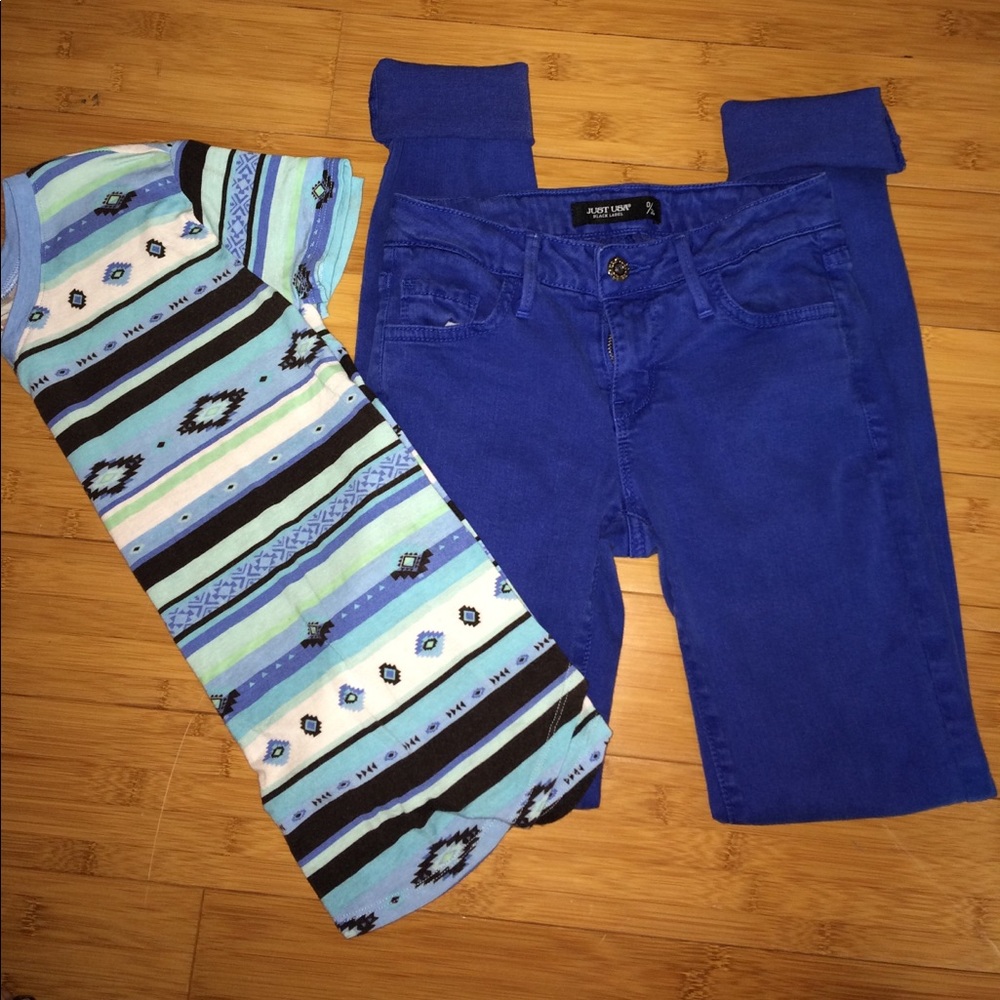 2 Piece Set Skinny Jeans and T-shirt