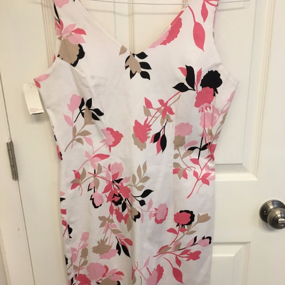 Floral Sleeveless Sheath Dress Size 6P/8P o - Picture 1 of 8