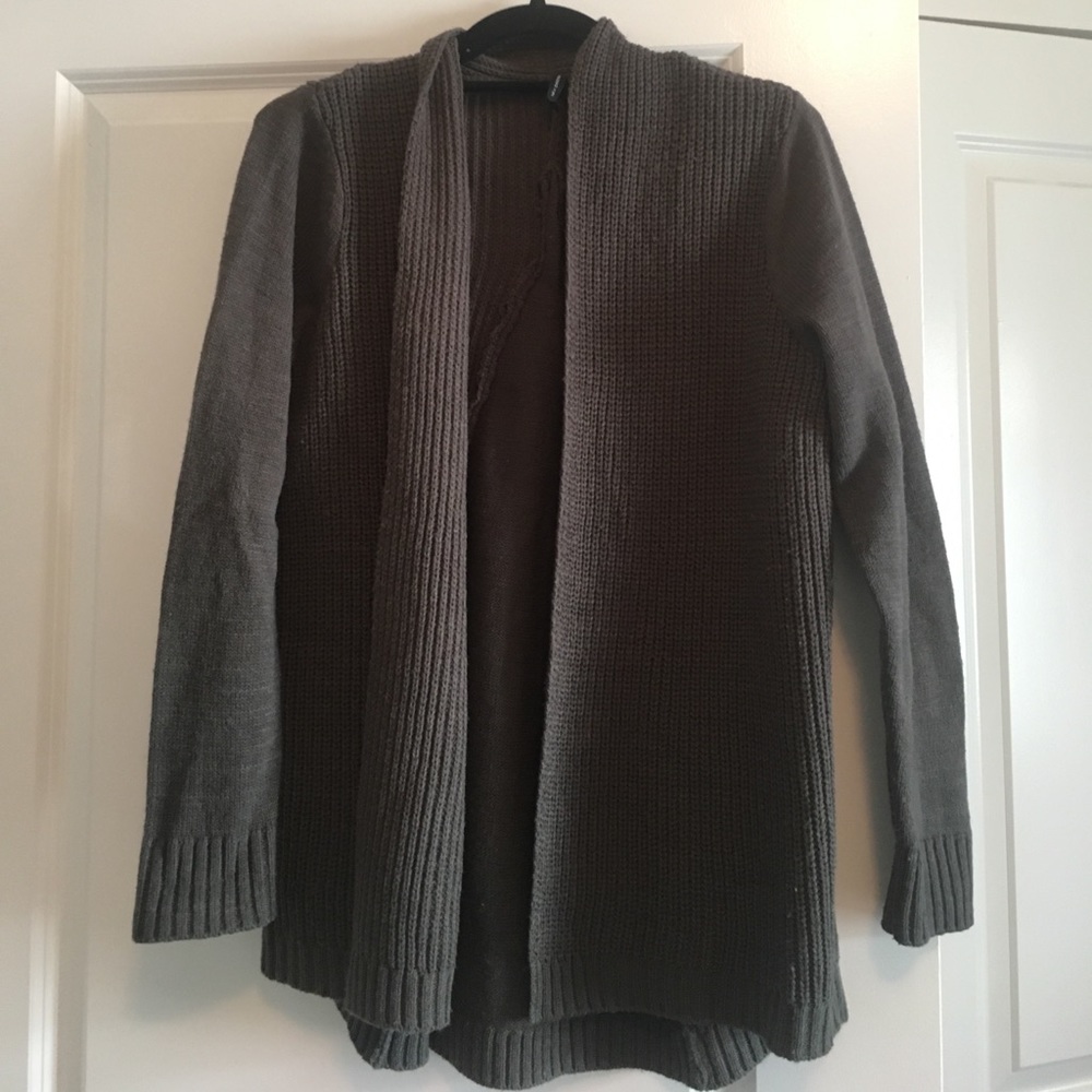 Dark grey slouchy cardigan