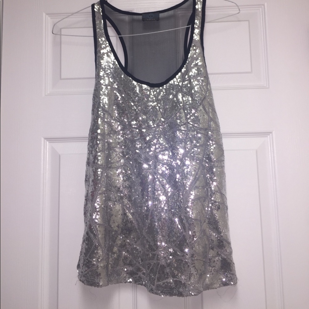 Silver sequined tank!