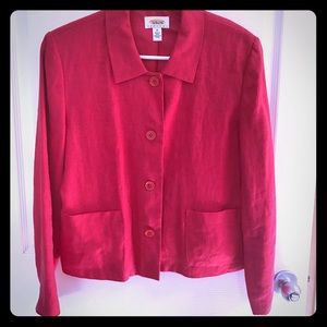 TALBOTS LINEN LINED JACKET/BLAZER SZ 10P