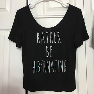 Bethany Mota Aeropostale Hibernating Crop Tee