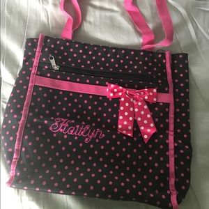 Black and pink custom bag