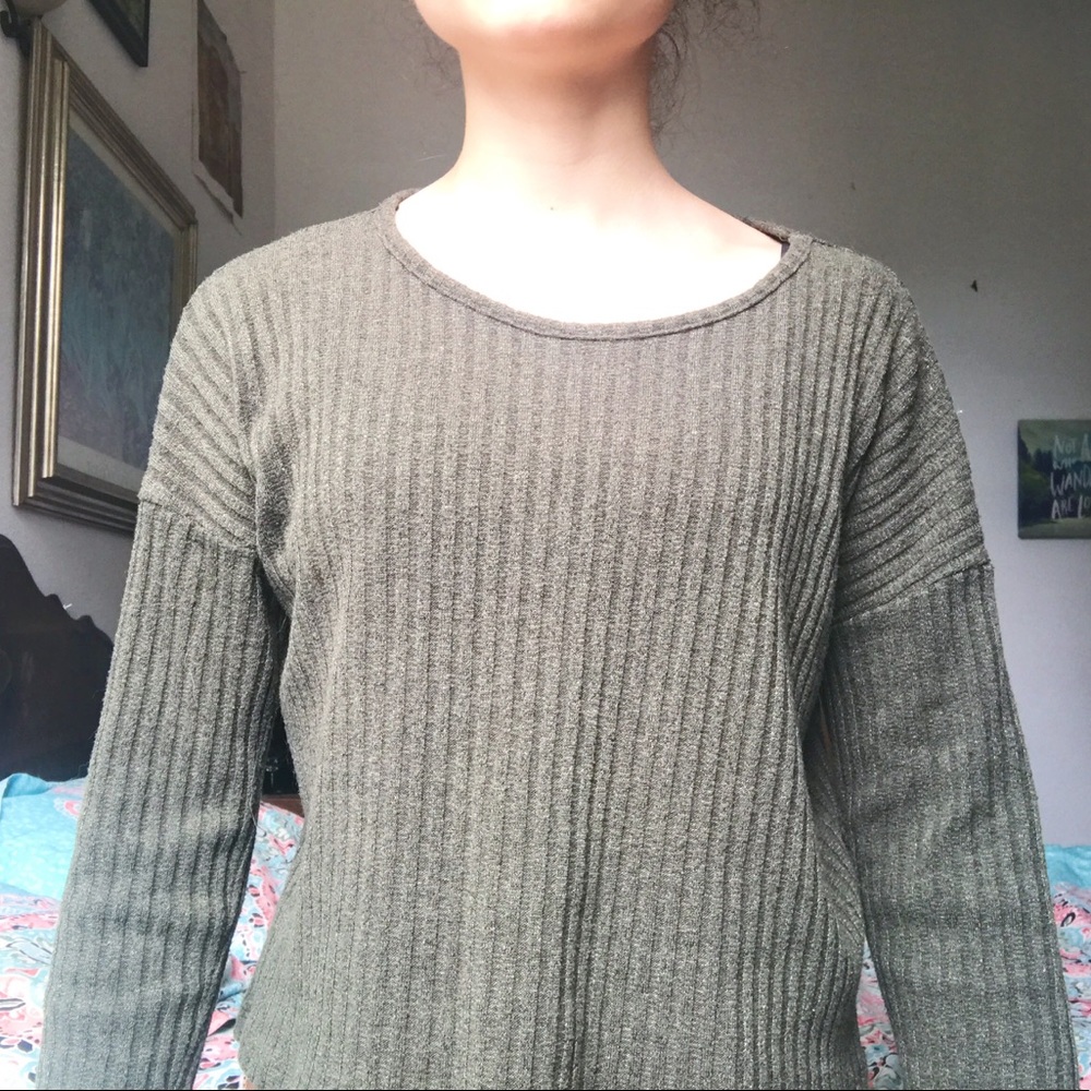 F21 Olive Green top