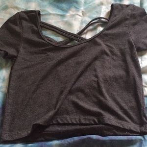 Grey Crop Top