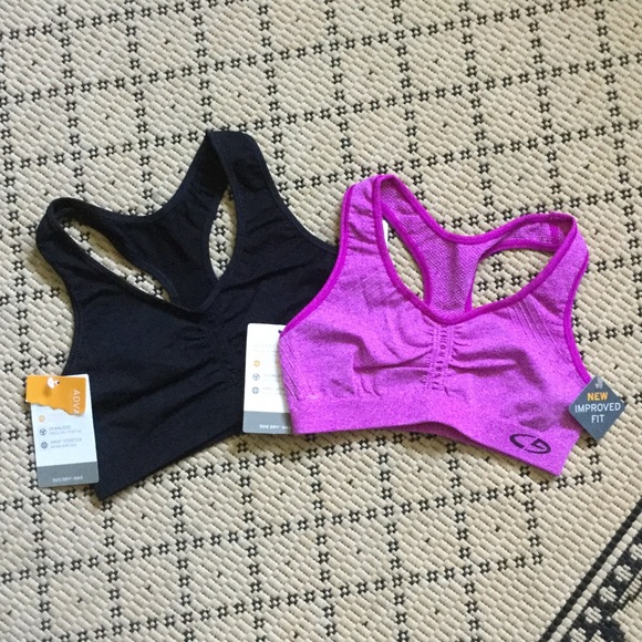 🆕 Two Girls Athletic Bra Tops 💕🦋🌸🤸🏼‍♂️ - Picture 1 of 2