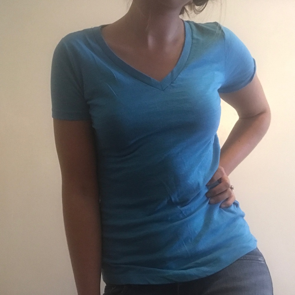 Mossimo Blue V-Neck Tee