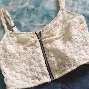 Zipper Crop Top