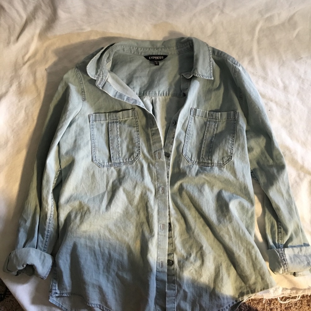 Express jean button up