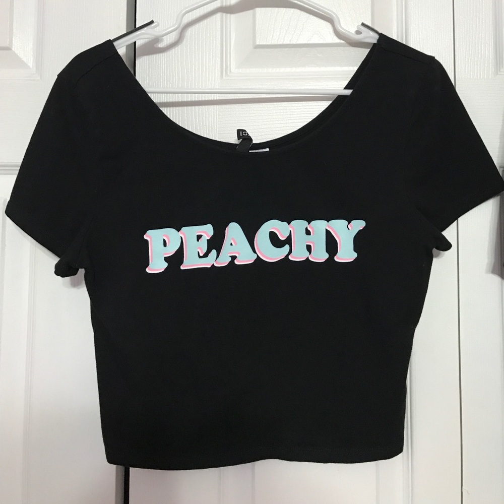 H&M Peachy Crop Tee