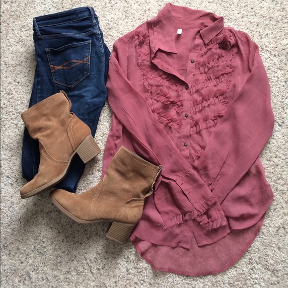 Free People Tops - Free People sheath blouse with ruffles