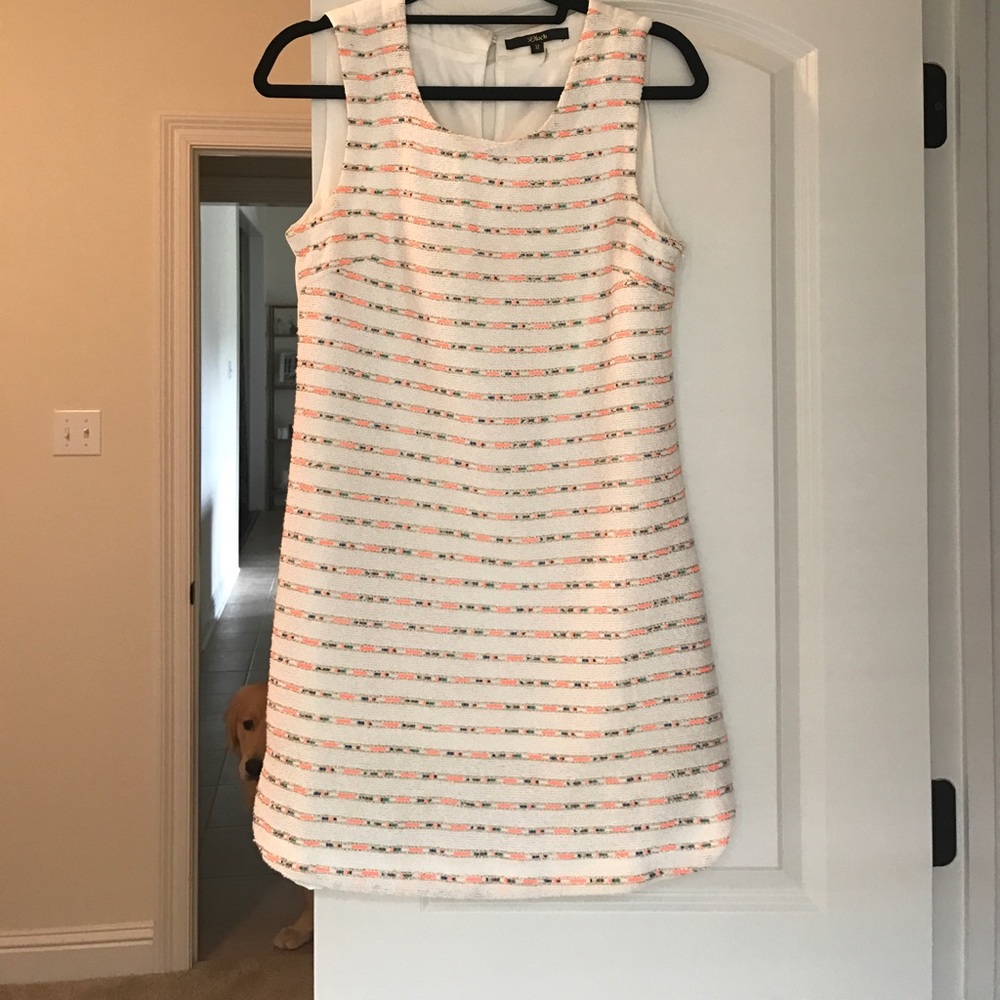 White tweed dress