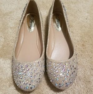 Forever rhinestone gold flats