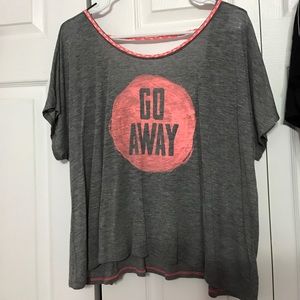 Tokyo Darling Aeropostale Go Away Crop Tee