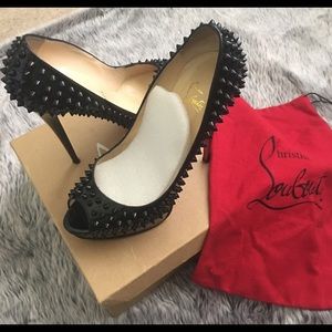 Authentic Christian Louboutin Lady Peep Spikes