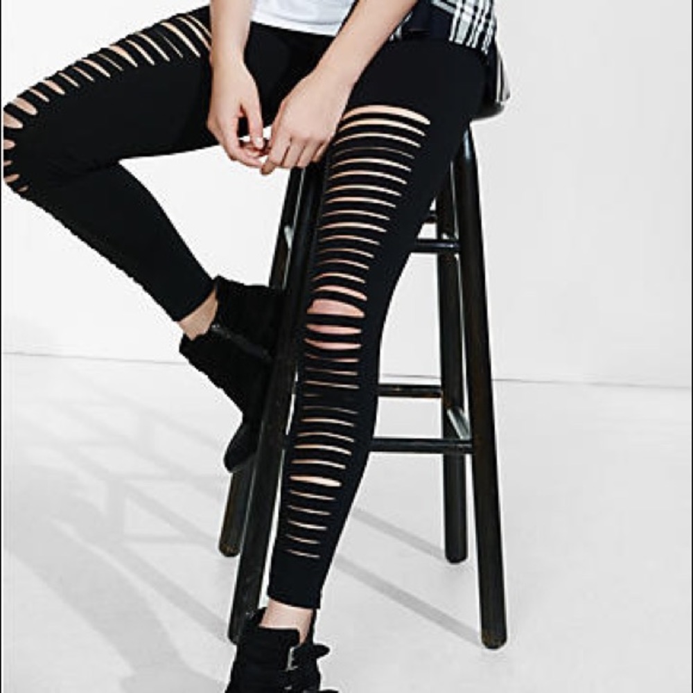 Express Slashed Leggings