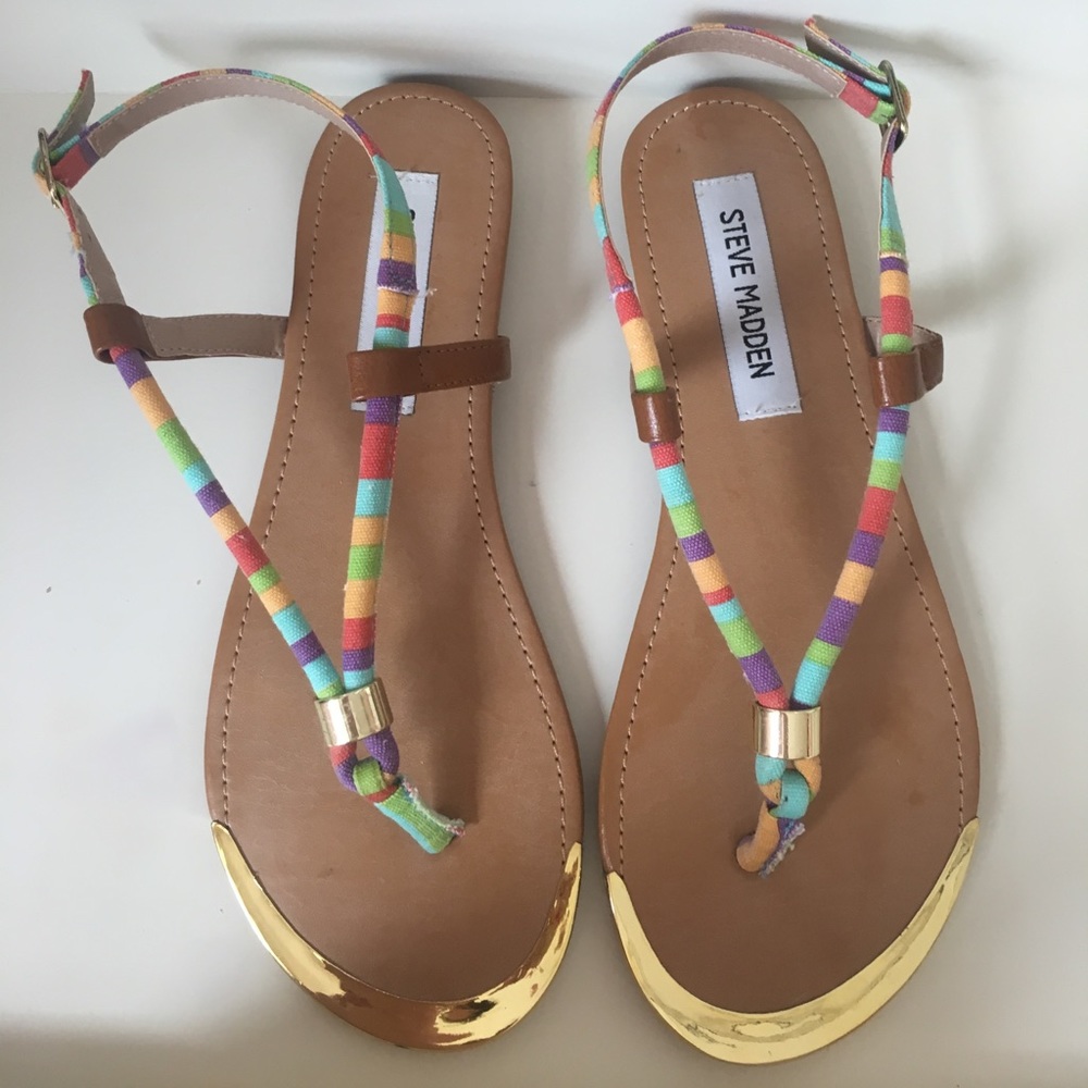 Steve Madden multi colored sandals
