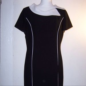 Danny & Nicole B&W Short Sleeve Dress Career Sz 12