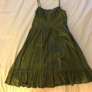 Olive green Summer dress
