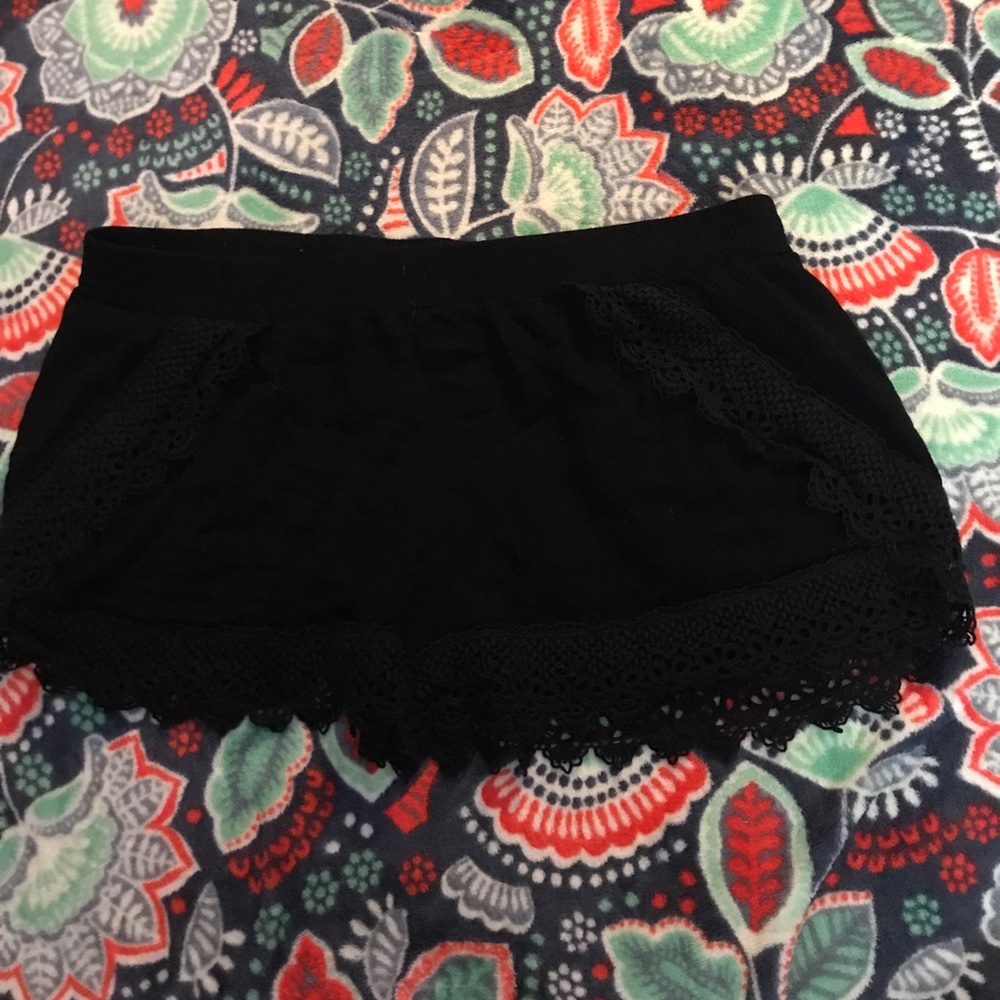 Pair of black lacey shorts