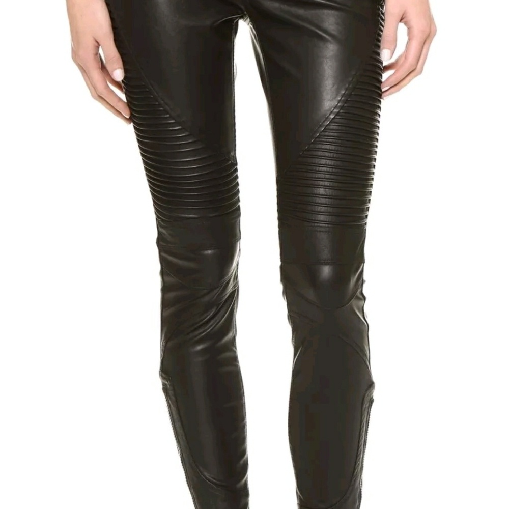 Vegan Leather Moto Pants