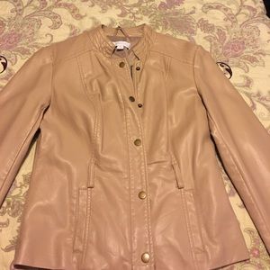 Tan leather jacket