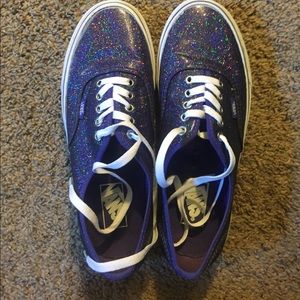 Purple sparkle Vans - Size 11