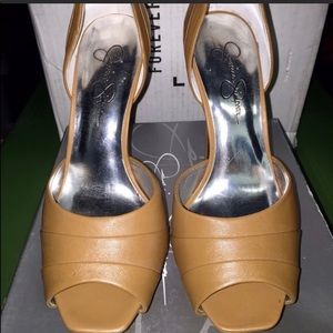 Jessica Simpson D'Orsay Peep Toe Heels
