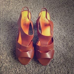 Kenneth Cole Reaction Brown Heeled Sandals