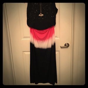 Pink White Black Maxi Skirt Super Soft