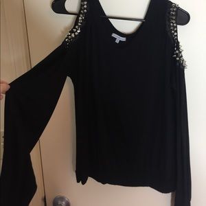 Black spiked shirt!