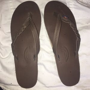 Dark Brown Rainbow Sandals NEW