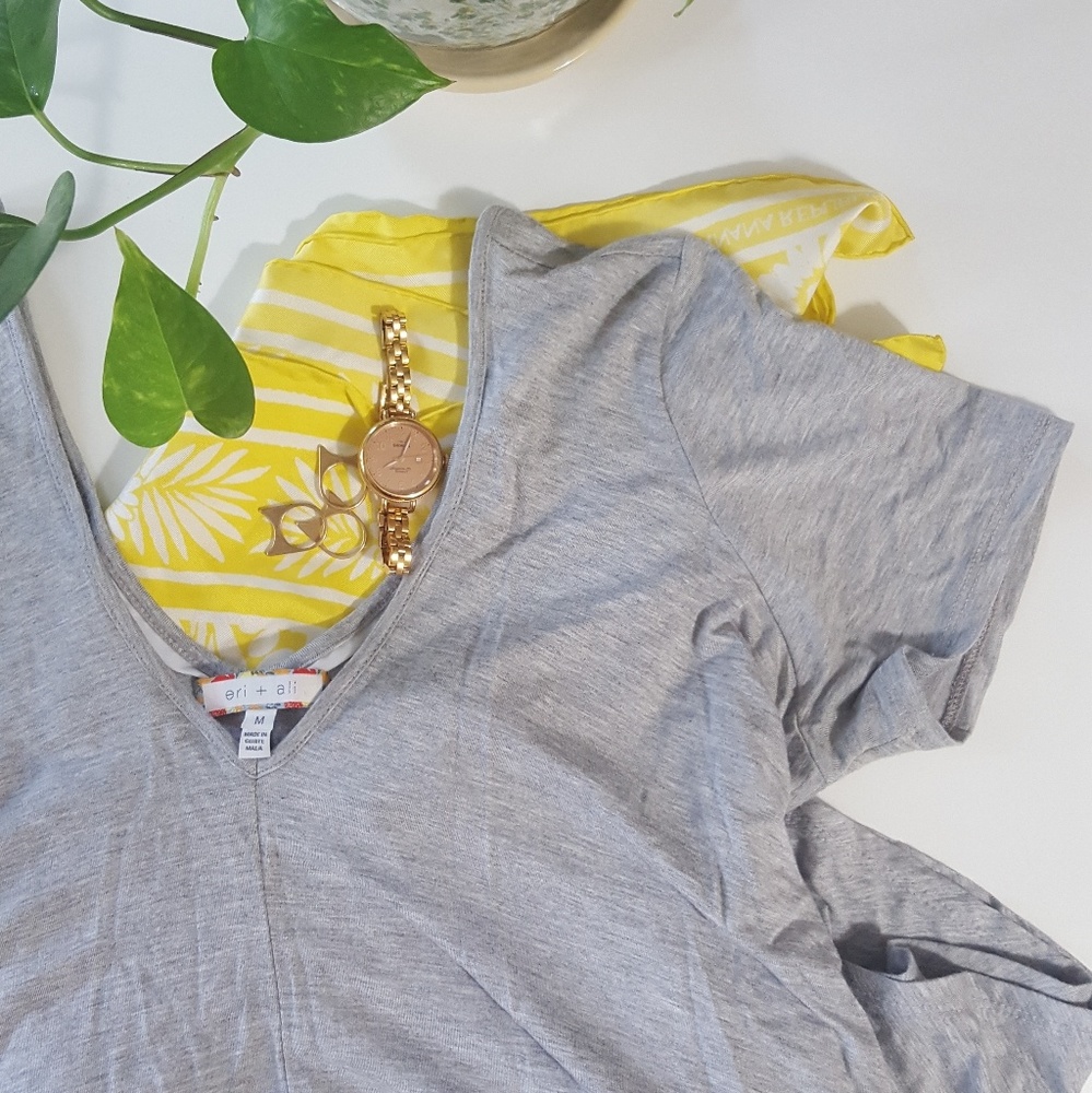 Anthropologie Eri + Ali grey tunic