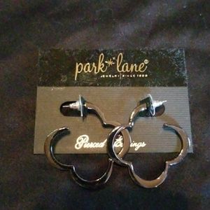 Black metallic earrings