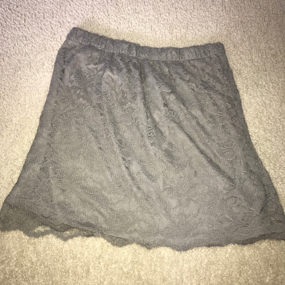 Grey lace skirt