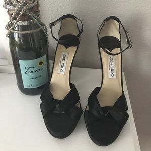 Jimmy Choo Black Satin Heels 40 (US10)