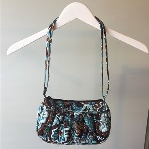 Vera Bradley blue and brown small purse and wallet