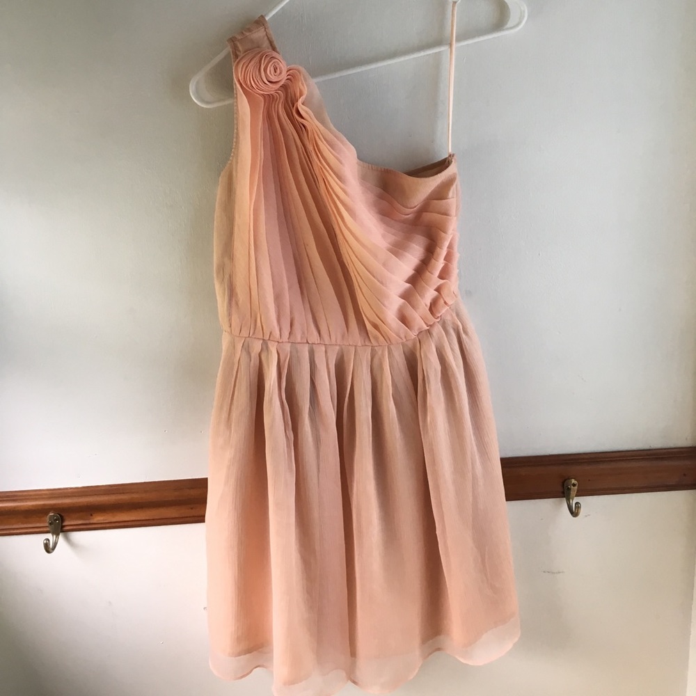 bar III peach one shoulder dress, size M (6/8)